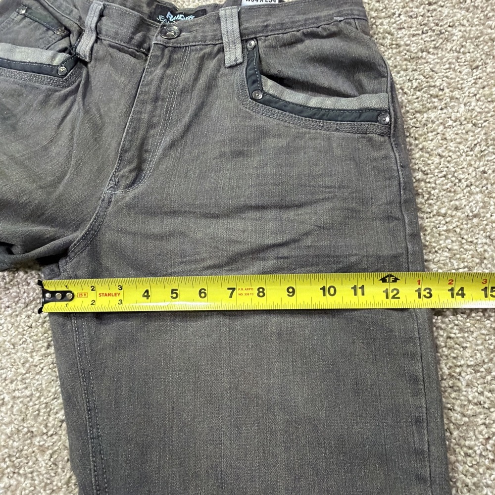 Y2K Raider Jeans Black Stonewashed Loose Fit Essentials Hiphop Style 34/32 - Picture 9 of 11